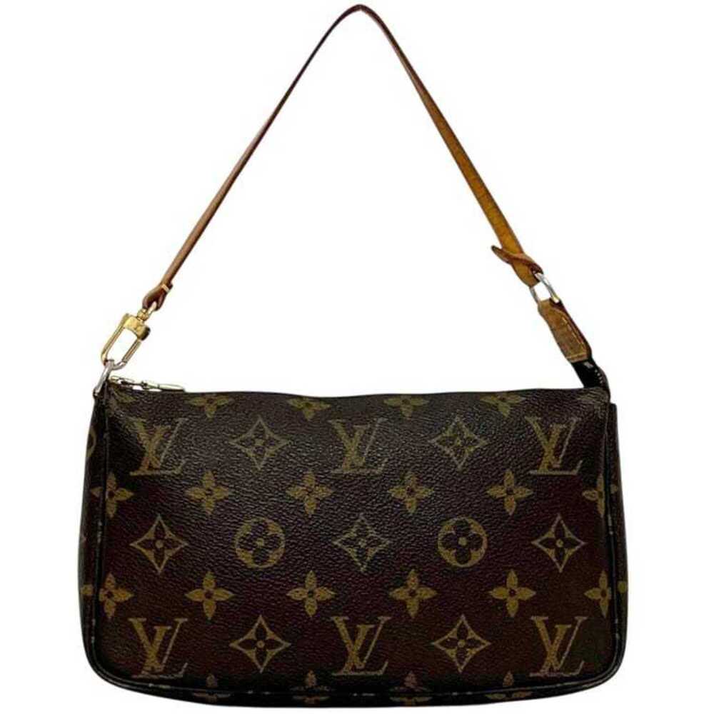 LOUIS VUITTON Brown Monogram Leather Pochette Pouch - Picture 1 of 11